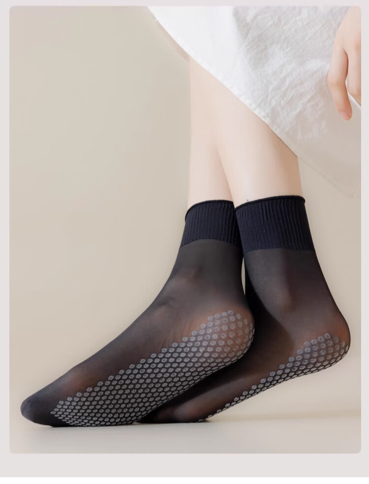 Urban Beauty Women's Spring Summer New Ultra-thin Cotton Bottom Anti-slip Sweat-absorbent Non-slip Loose Top Invisible Mid-calf Socks 14