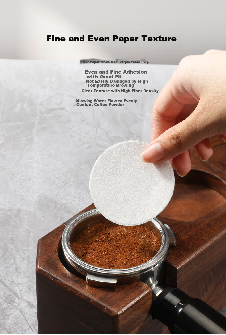 Mongdio Coffee Filter Paper, Moka Pot Filter Paper, Italian Espresso Machine Handle Round Powder Bowl Filter Paper, 60mm, 100 Sheets 3