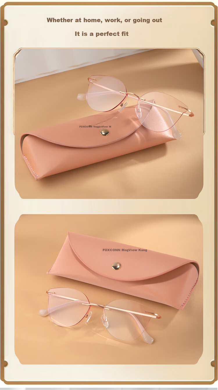 Fushikang Frameless High-Definition Anti-Blue Light Reading Glasses Ultra-Light Presbyopic Glasses for Men F9901 +150 Degrees 9