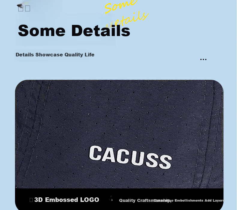 CACUSS Men's Baseball Cap Summer Outdoor Sunshade Breathable Mountaineering Duckbill Sports Cap Navy Blue L 17
