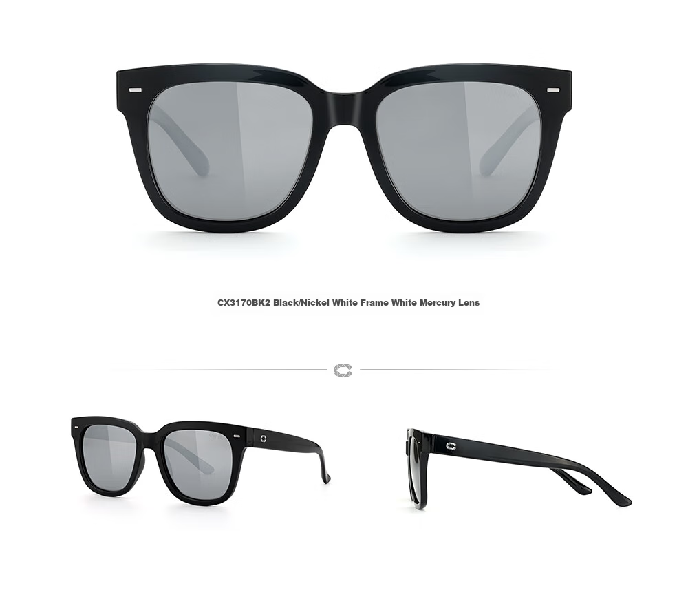 CAXMAN GM Sunglasses for Men And Women, Trendy Black Frame Retro Polarized Driving Glasses, Square Frame UV Protection Sunglasses for Me 9
