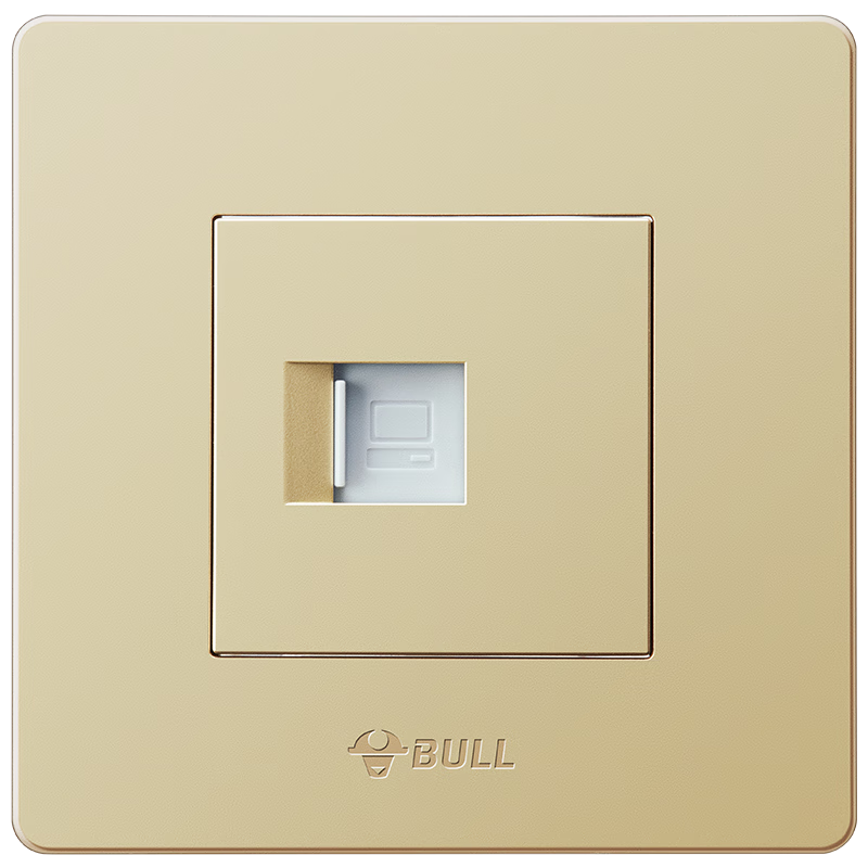 BULL G07 Series Single Computer Wall Socket 86 Type Panel G07T102(U6) Champagne Gold Concealed Installation
