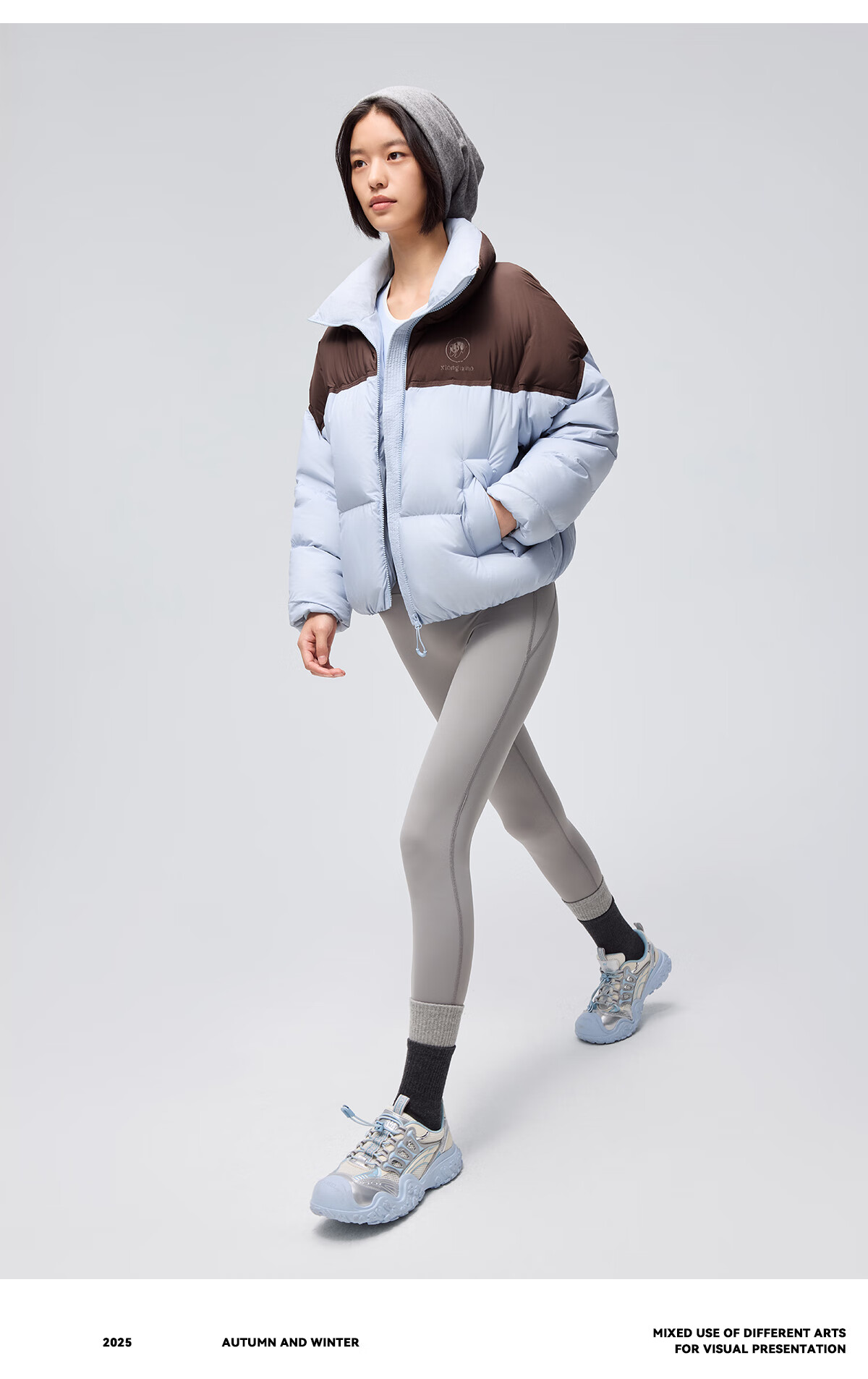 Panda Zhang Yuxi Style [Yongdong] Women's Autumn Winter 90% Down High Loft Short Puffer Jacket 8248 9