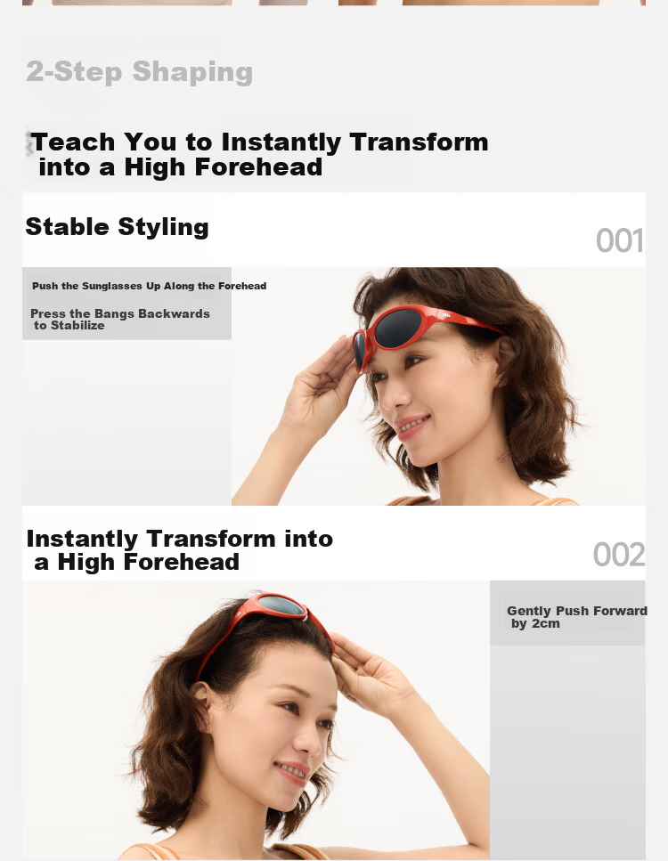 Beneunder Sunglasses for Men And Women, UV Protection, Cycling Glasses, Outdoor Beach Photography, Hair Styling, High Crown Contouring 10