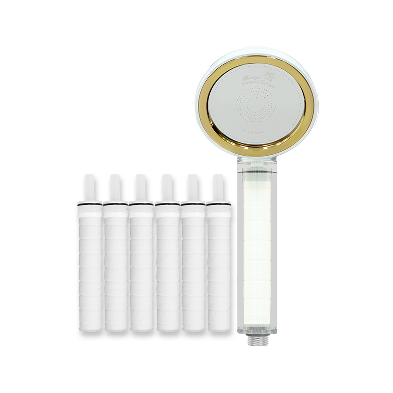 Aroma Sense Filtered High-Pressure Shower Head with Scale Inhibition, Antibacterial and Chlorine Removal, 100mm Large Coverage AS-PRC