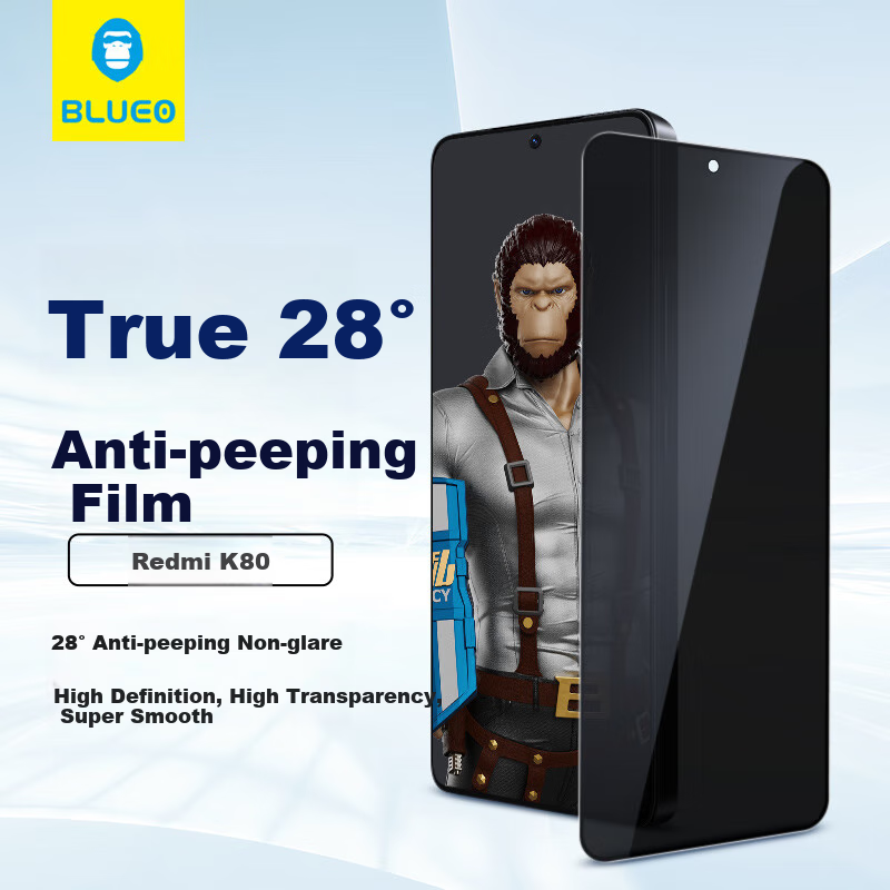 Lanxingxiansheng Screen Protector for Redmi K80/80pro, K80/80pro Tempered Glass Film, Privacy Protection, HD Clear, Shatterproof, Anti-Fingerprint Phone Protective Film