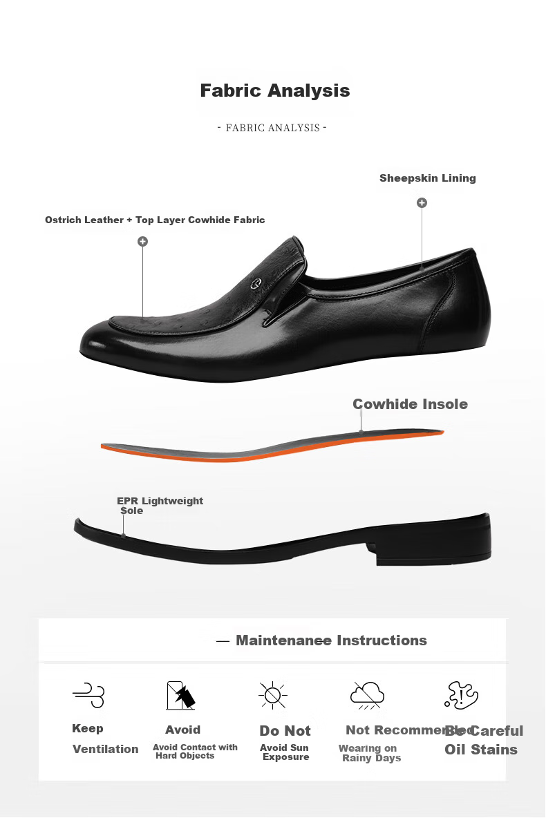 Goldlion Men's Leather Shoes, Fashionable Business Casual Shoes, Comfortable Lightweight Durable Loafers G521330005AAA Black Size 42 9