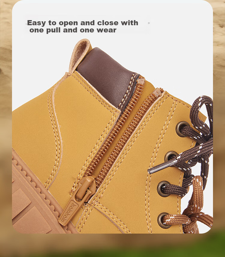 BALABALA Children's Shoes, Kids' Boots for Boys And Girls, Big Yellow Boots, Spring And Autumn New Style Martin Boots, Non-Slip Short Boots, Versatile And Comfortable 8