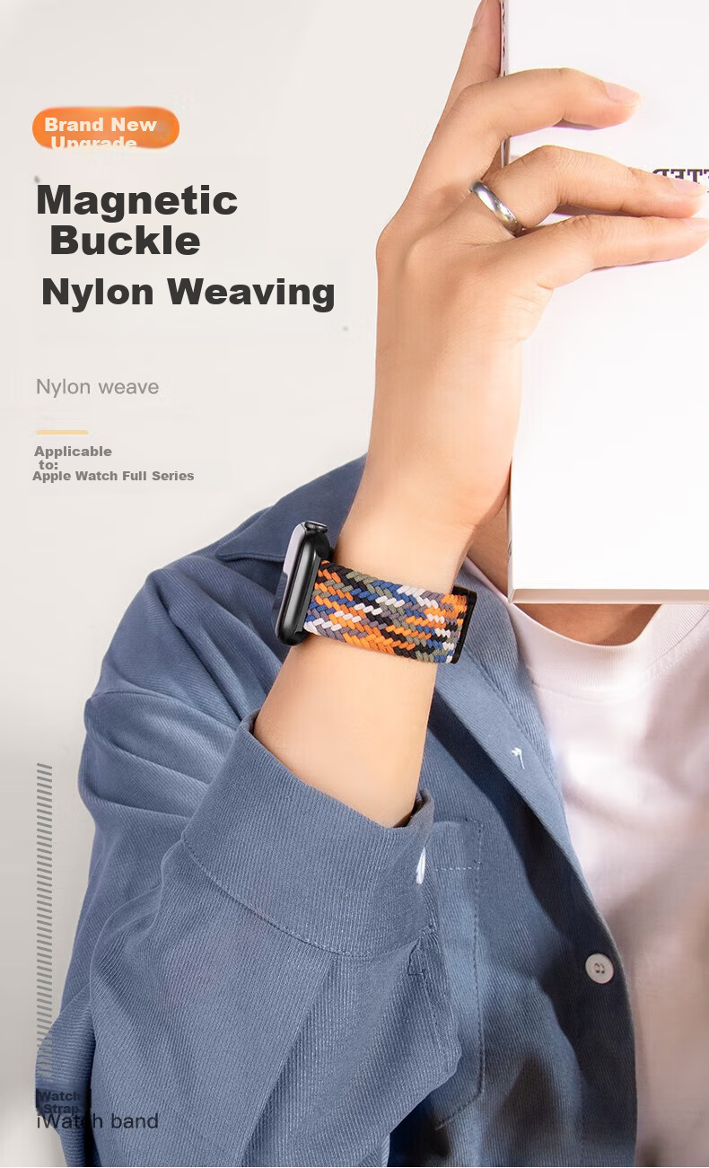 Watchbond Compatible with Apple Watch S11/S12 Band, Apple IWatch Ultra 4/3/2 Band, Braided Loop Clasp for S10/S9/8/7 Men's Style, 46/49mm Wristband 1