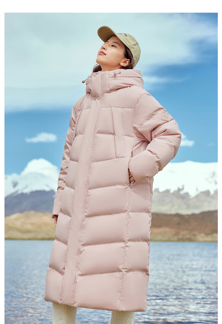 Xuezhongfei New Long Hooded Down Jacket Classic 3D Embroidery Hidden Pockets Skin-Friendly Thickened 1