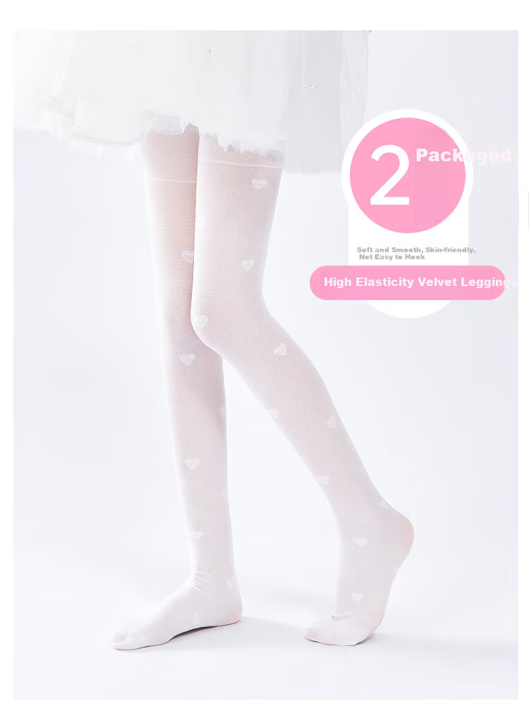 Disney Girls Summer Thin Tights White Breathable Dance Pantyhose for Kids 5