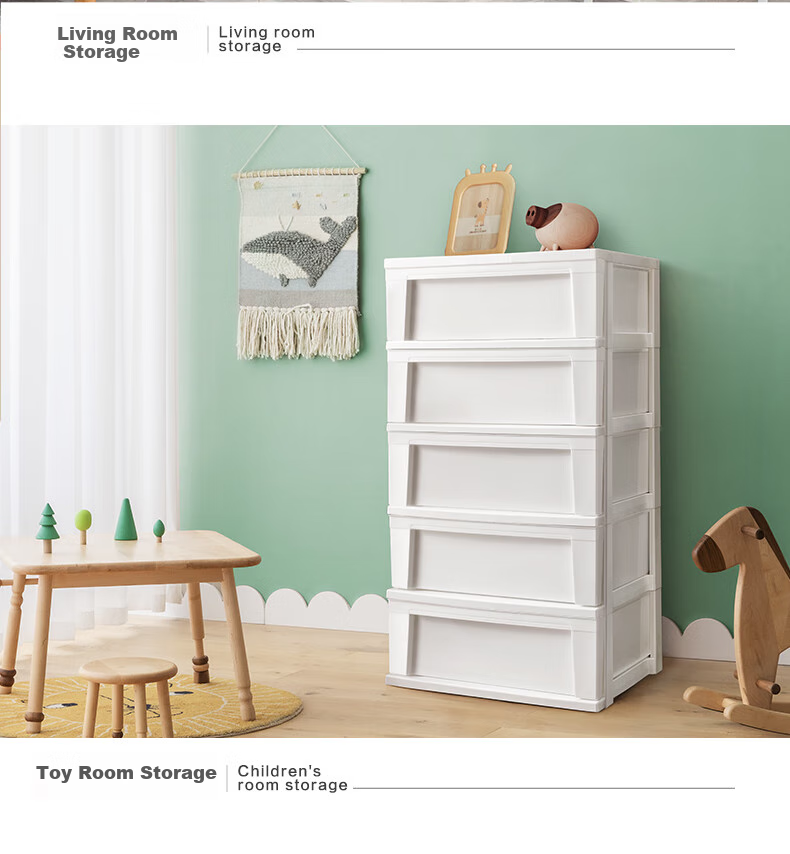 IRIS Storage Cabinet with Drawers, Children's Wardrobe, Miscellaneous Storage Cabinet, Transparent Storage Box, Simple Cabinet with 53CM Face Width, 4 Layers 15