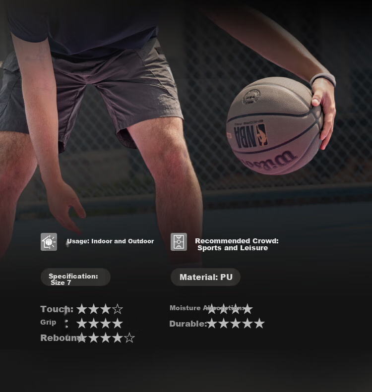 Wilson NBA Dust-Free Series ENCORE PRO Newly Upgraded Dustproof Leather Outdoor Tool Adult Size 7 Basketball 4