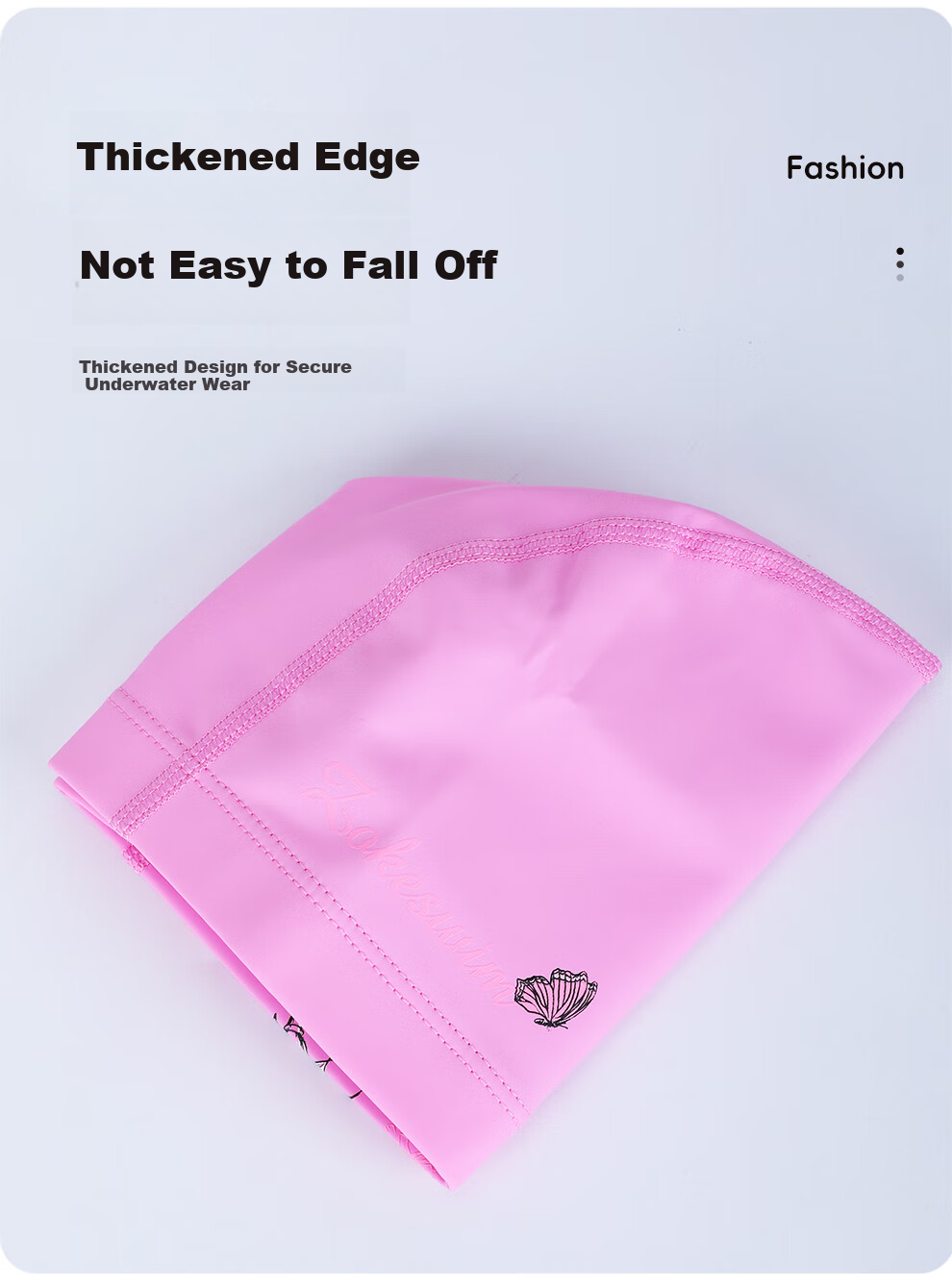 ZOKE Adult PU Swim Cap, Comfortable for Swimming Training, Waterproof, Non-Binding, Hair And Ear Protection, Swimming Cap 625503101-2 4