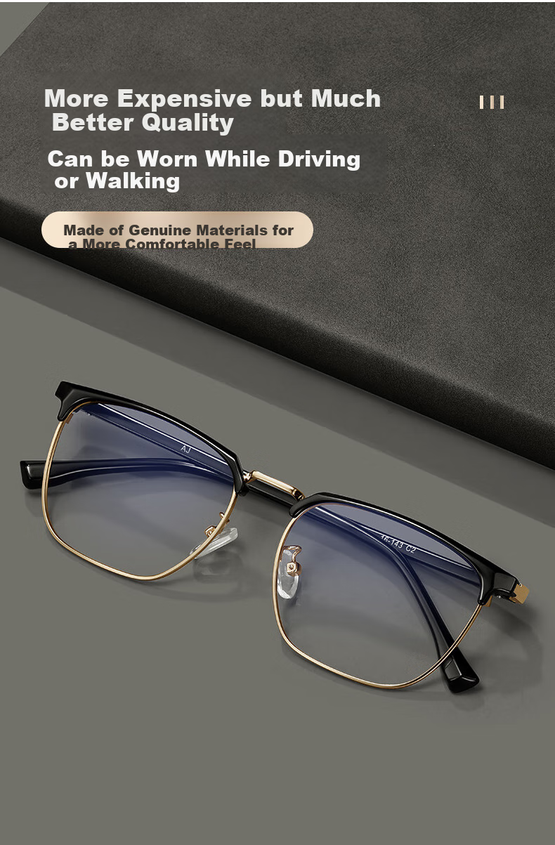 GOGOSOON Reading Glasses for Men, Middle-Aged And Elderly Brand Official Authentic High-Definition Anti-Blue Light Presbyopic Ultra-Light Reading Glasses for Me 5