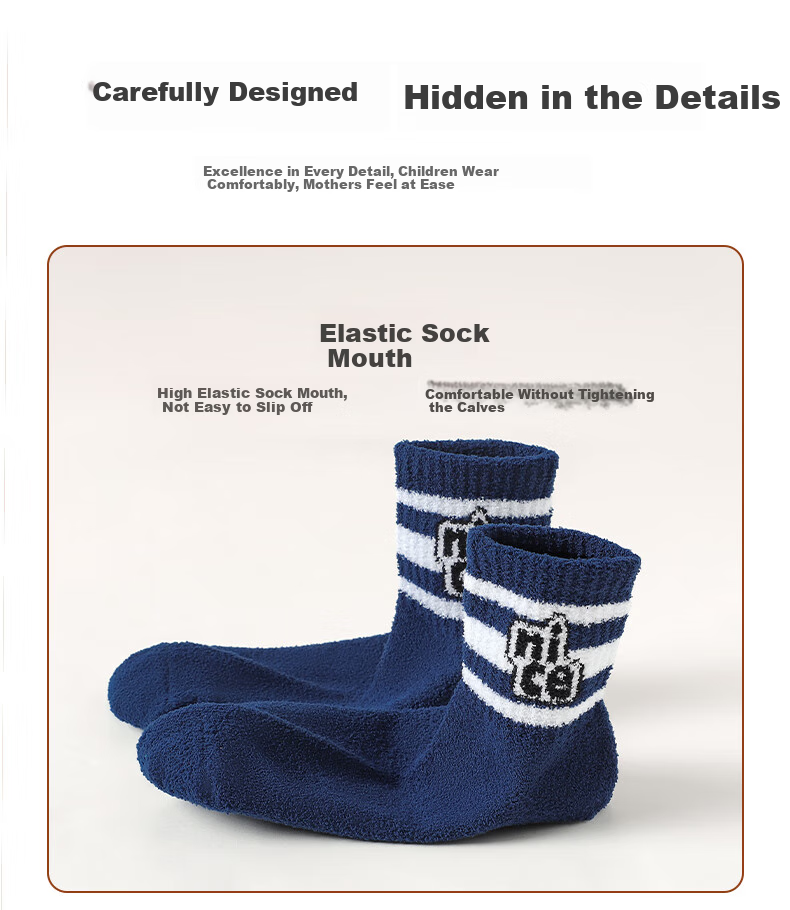 LangSha Children's Socks, Boys' Fleece-Lined Thick Mid-Calf Cotton Socks, Winter Warmth, for Students, Older Children, Boys, Toddlers, Terry Socks 11