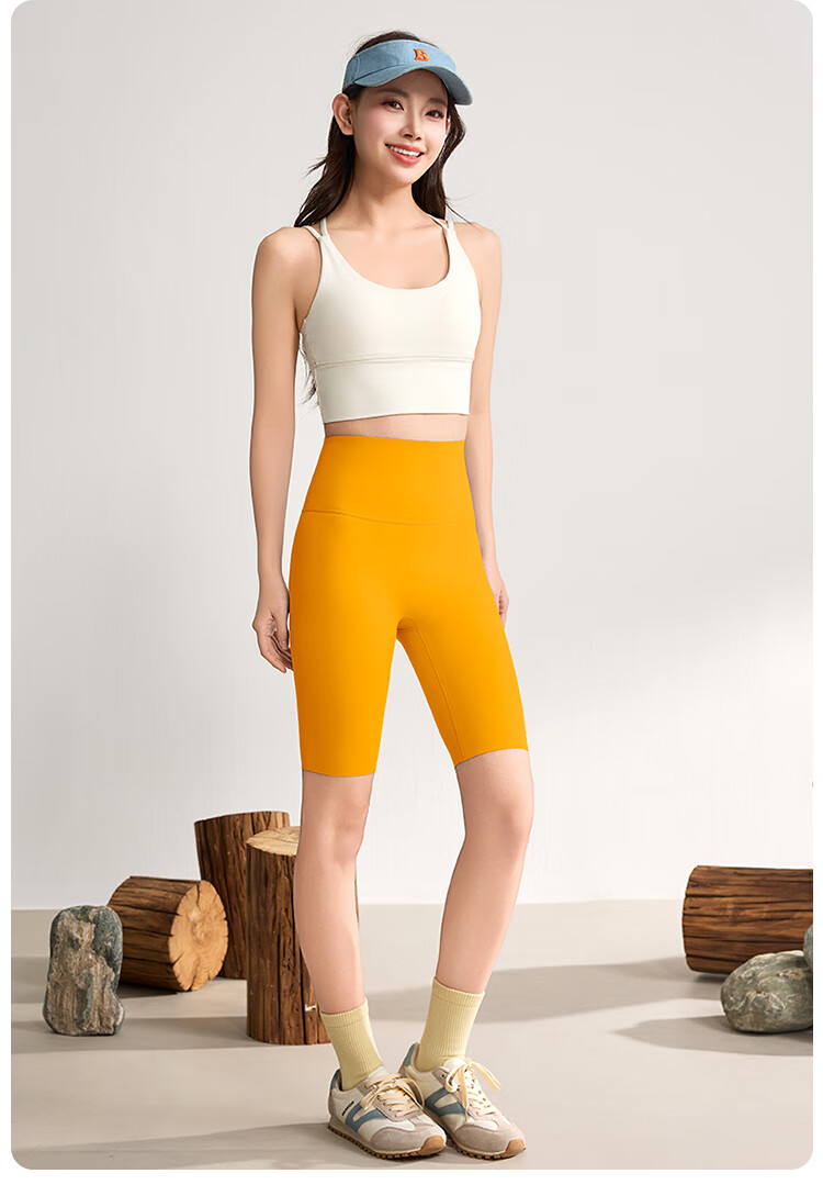 I'd Five-Minute Yoga Pants for Women, 2026 Summer Thin Style, Pressure-Elastic Seamless, for Outdoor Wear, Running, Fitness, Sports, Cycling Shorts 14