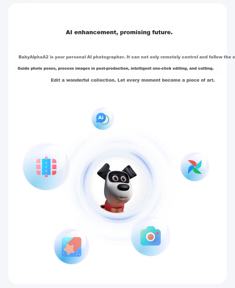 WEILAN Alpha Robot Dog, BabyAlpha A2 Ultra, Dream Cyber, Artificial Intelligence AI Companion Robot, Children's Gift 13