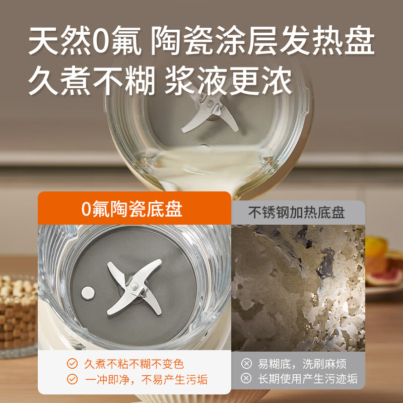 Joyoung Home Small Capacity Soy Milk Maker, Pulp-Free Filterless Blender, Food Processor DJ09X-D133