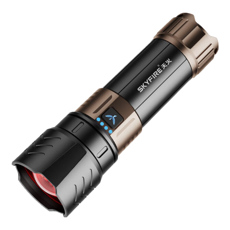 SkyFire Flashlight Canglong PLUS, Long-Range Beam, Ultra-Long Battery Life, Super Bright, Military Fishing Light, Hiking And Outdoor Special Use