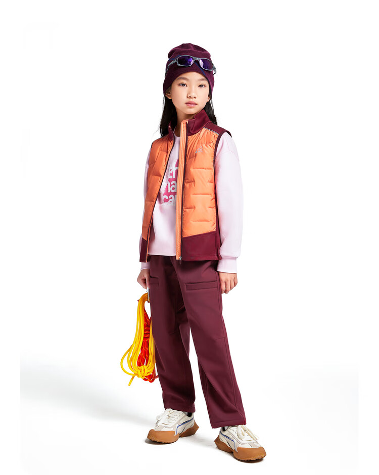 Annil Children's Clothing, Boys And Girls Stand-Collar Lightweight down Vest, 2024 Winter New Casual Patchwork Warm, Oak Brown, Size 160 6
