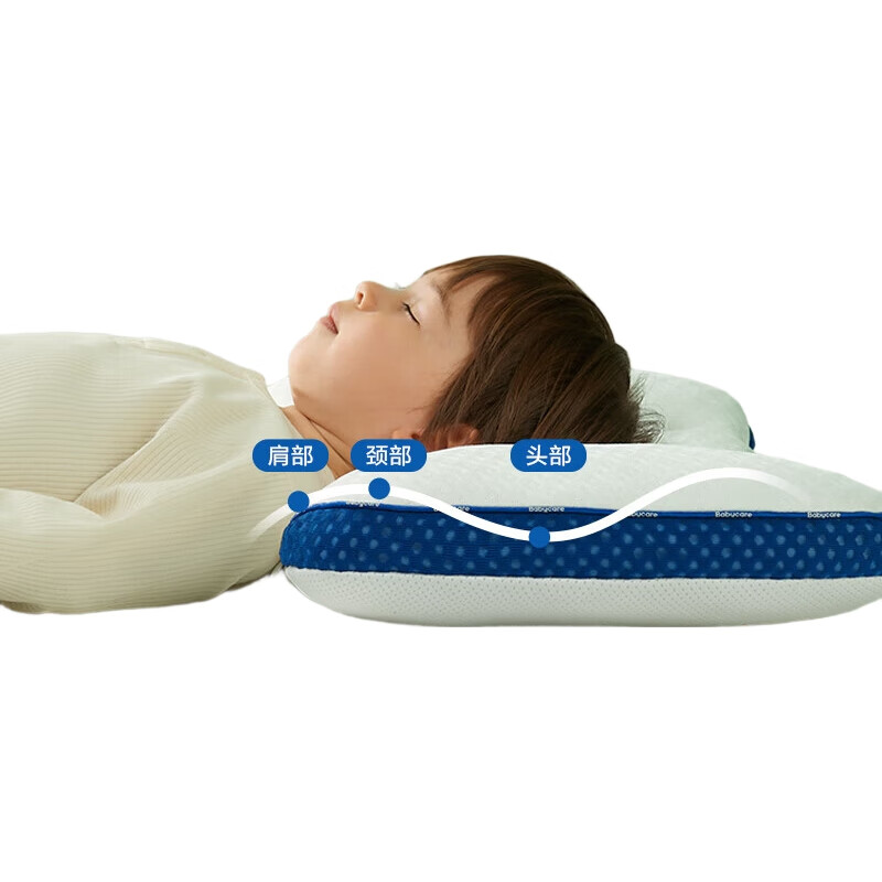 Подушка Babycare Дышащая силиконовая, 54x29 см, Спокойный синий (только наволочка)