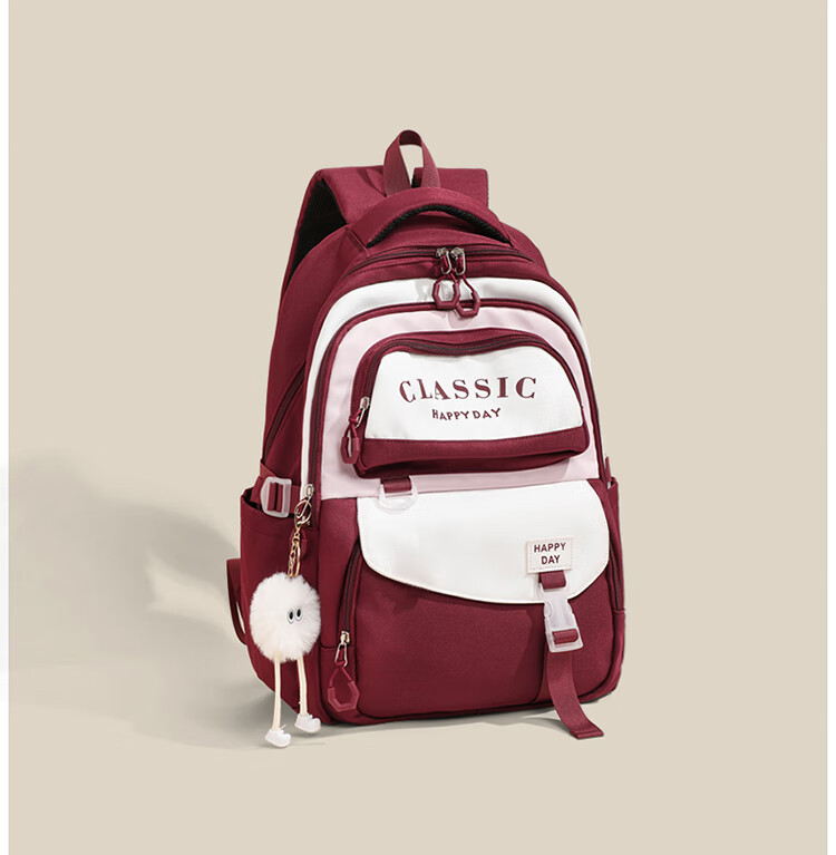 YUYULA Women's Backpack, Large Capacity, for Middle School, High School And College Students, Lightweight Casual Schoolbag, Travel Bag 1