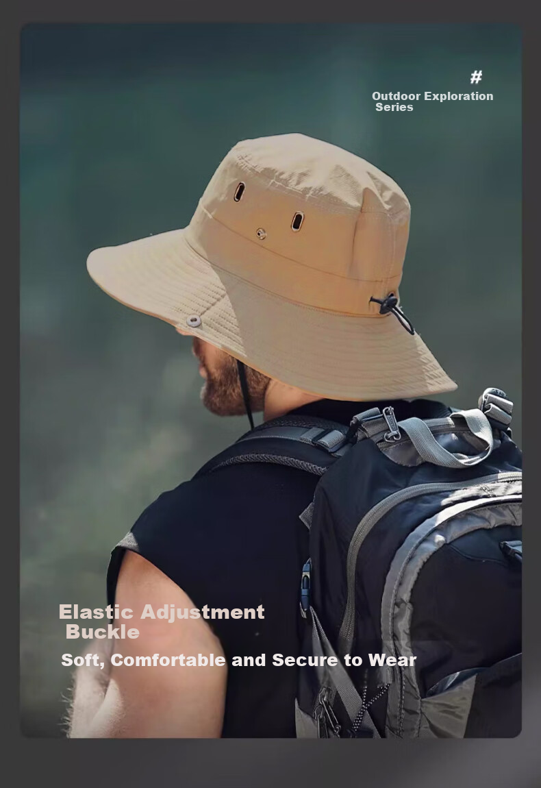 Huili Sun Protection Hat for Men And Women, Quick-Drying Summer Visor Cap, Outdoor Cycling Hiking Hat, Casual UV-Resistant Fisherman Hat, Trendy 7