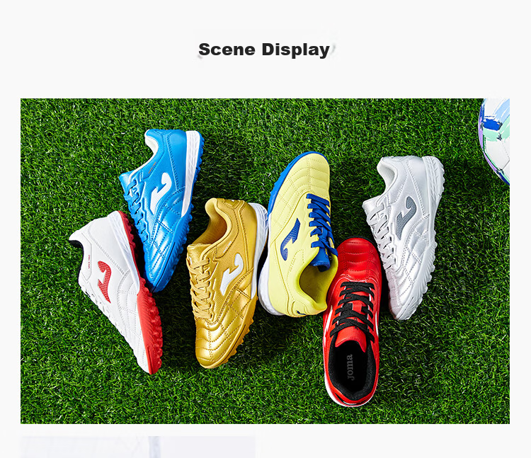 JOMA Soccer Shoes for Children TF Turf Cleats Boys Girls Youth Students Non-Slip Wear-Resistant Football Training Shoes Fluorescent Green Size 36 11