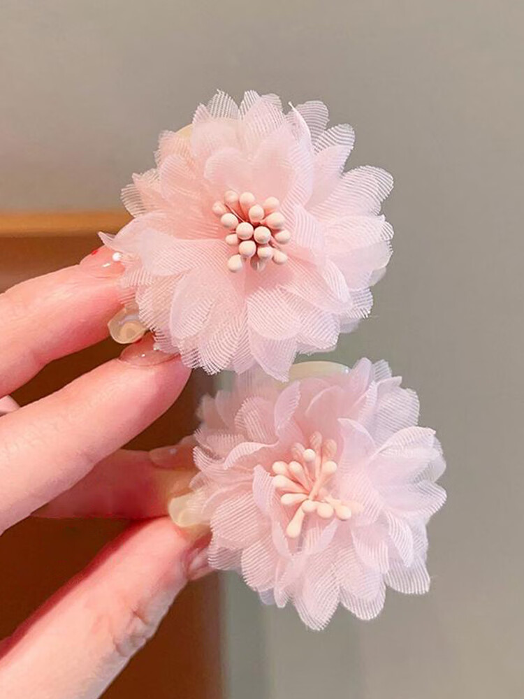 CHIMERA 2-Piece Small Floral Kids Hair Claw Bangs Clip Princess Hair Accessories Girls Hairpin Children's Day Gift 6.1 9