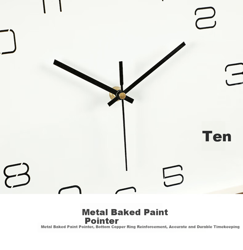 Compas Solid Wood Wall Clock for Living Room, Simple Modern Perpetual Calendar Quartz Clock, Wall-Mounted Timepiece 9048 10