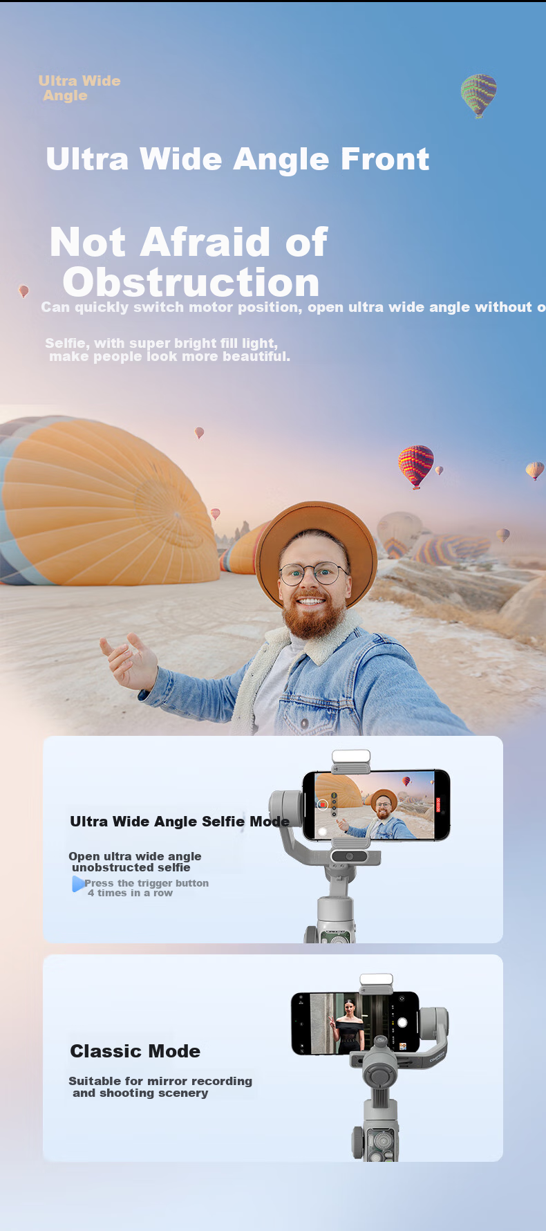 Zhiyun SMOOTH 5E Smartphone Stabilizer, Intelligent AI Precise Tracking, 360-Degree Full-Scene Follow-Up Orthogonal Three-Axis Anti-Shake Gimbal for Live Streaming And Vlog, Standard Versio 10