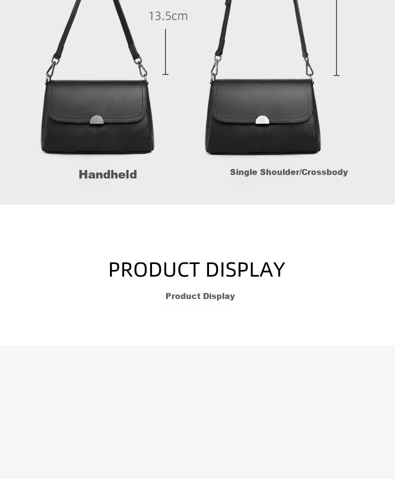 Aiqinghai Top-Grain Leather Handbag, Women's Crossbody Bag, Shoulder Bag for Mothers, Fashionable Birthday And Mother's Day Gift, Practical Present for Mom 9