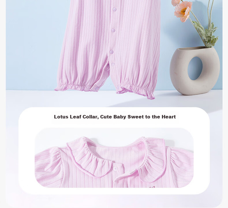 Disney Girls' Fashion Casual Romper Jumpsuit Summer New Style, Light Purple, 90cm 6