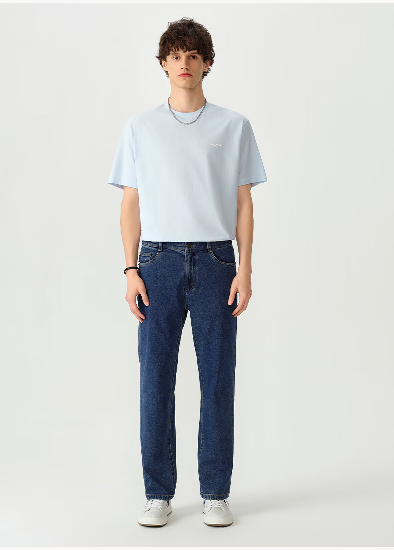Texwood Apple Standard Straight-Leg Stone-Washed Vintage Casual Jeans, Blue, Size 30 2