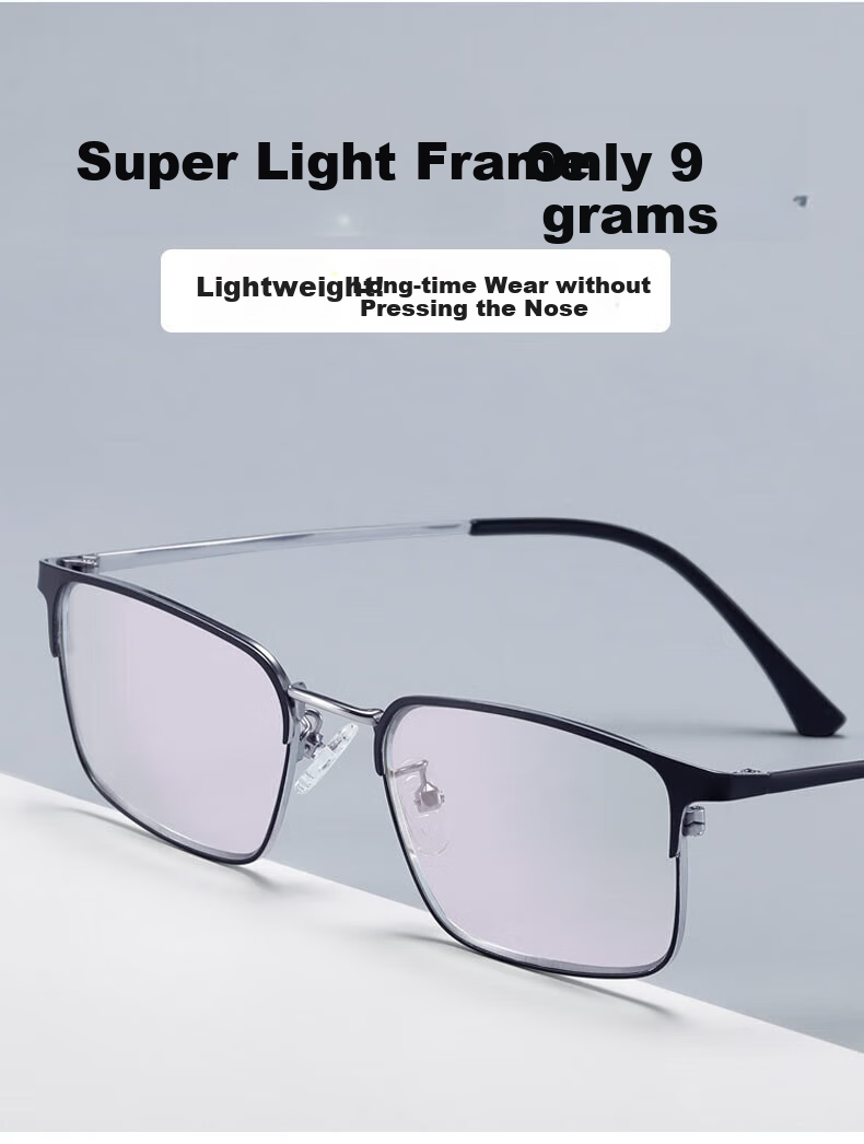 LESCA LUNETIER Ultra-Light Anti-Blue Light Protective Eyewear for Men And Women with Presbyopia, Bifocal Progressive Multi-Focus High-Definition Reading Glasses for School Opening 3