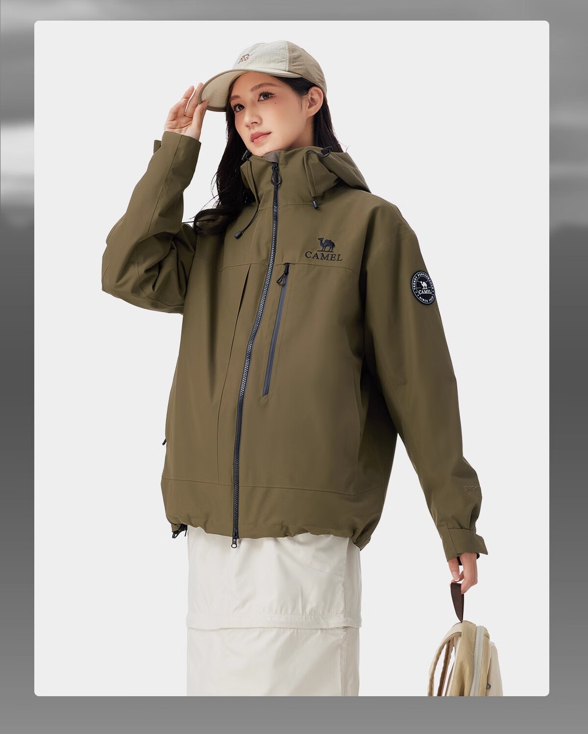 CAMEL [Wang Junkai Edition] Women's King Kai Armor Z Series 3-in-1 Unisex New Outdoor Jacket 31