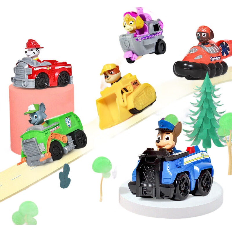 Игрушечная машинка PAW PATROL "Эко-грузовик для переработки", арт. 16605-4, для мальчиков и девочек от 3 лет, пластик, 10x8x6 см