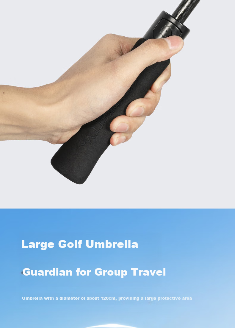 Riquanshi Long-Handle Umbrella, Large Size, Reinforced And Thickened, Durable, Windproof And Rainproof, Golf Umbrella, Straight Handle, Double-Person Black Umbrella for Me 6