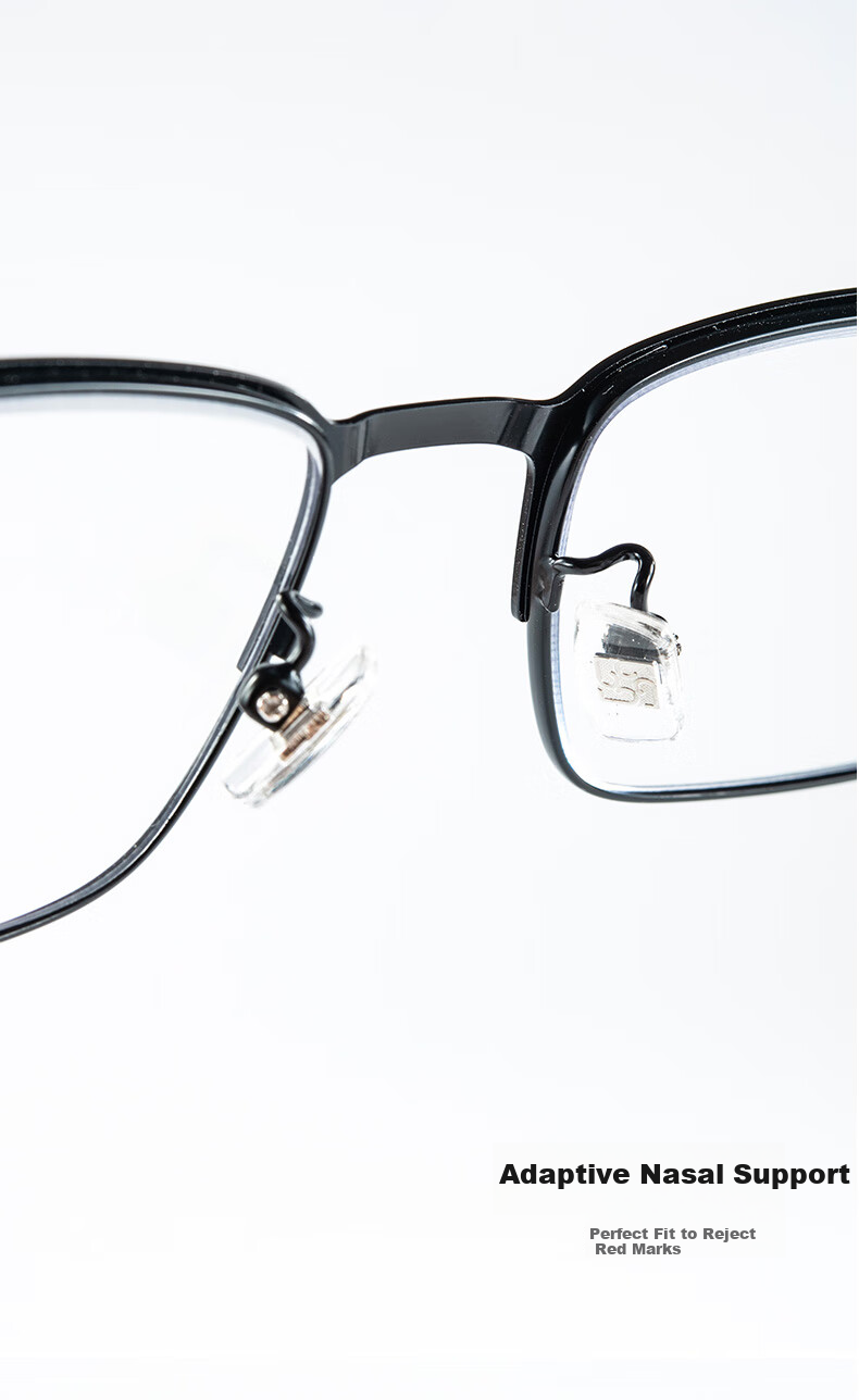 Fushikang Business Anti-Blue Light Metal Full-Frame Imported Ultra-Light High-Definition Reading Glasses F1009, Black +100 Degrees 11