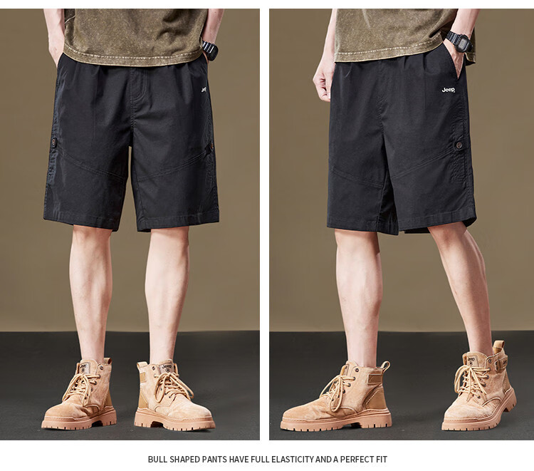 JEEP High-Quality Casual Five-Point Shorts for Men, Summer 2026 Lightweight Mid-Length Pants 4