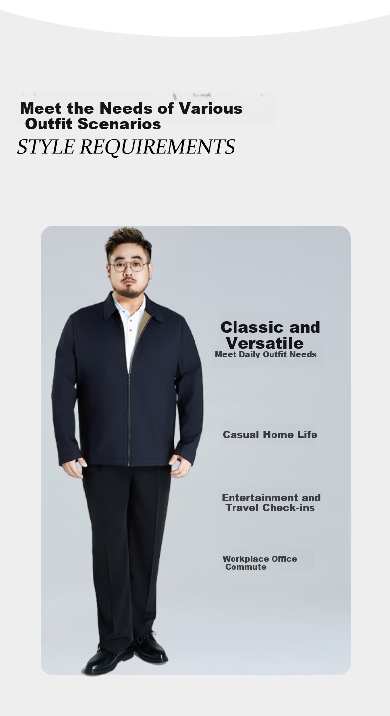 Ayoupang Large Size Business Executive Jacket for Middle-Aged And Elderly Men, Lapel Collar Coat, Black, 4XL (200-220 Jin) 1