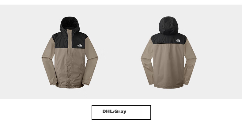 The North Face Men's Outdoor Windproof And Waterproof Hardshell Jacket, Model 8DX1, Gray/DHL, Size 3XL 3