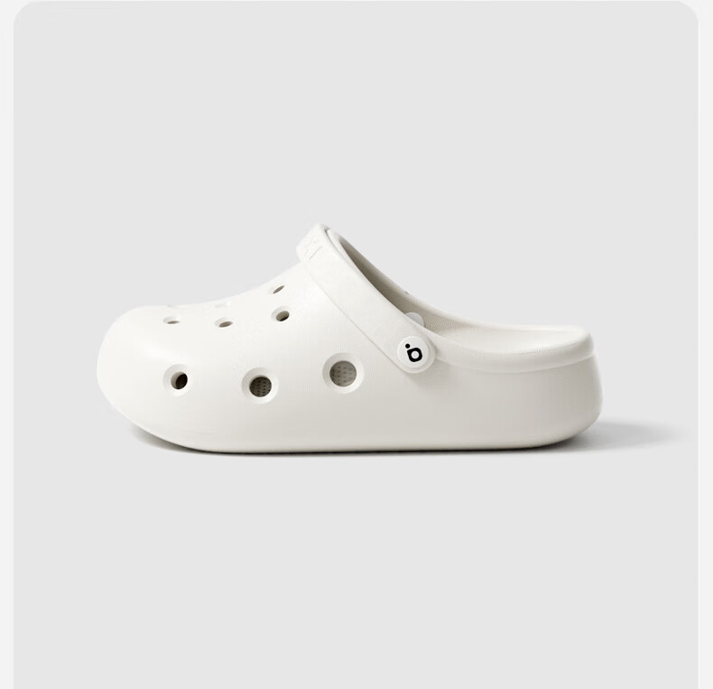 Puxi Cute Fruit Beach Women's DIY Clog Platform Thick Sole Cream White Size 39-40 3