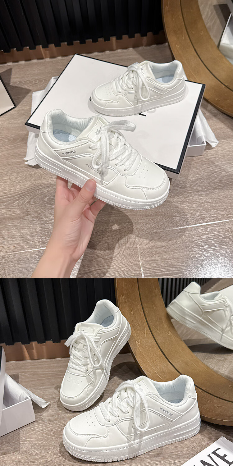 Warrior Women's Sports Shoes 2026 Summer Casual White Sneakers for Women Size 35 3