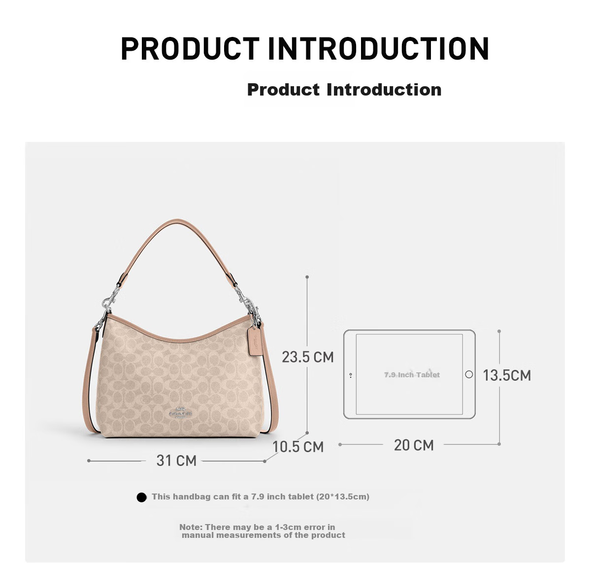 COACH [Brand Direct Supply] Women's LAUREL Medium Shoulder Tote Bag, Coffee And Black Patchwork CV975 Gift 2