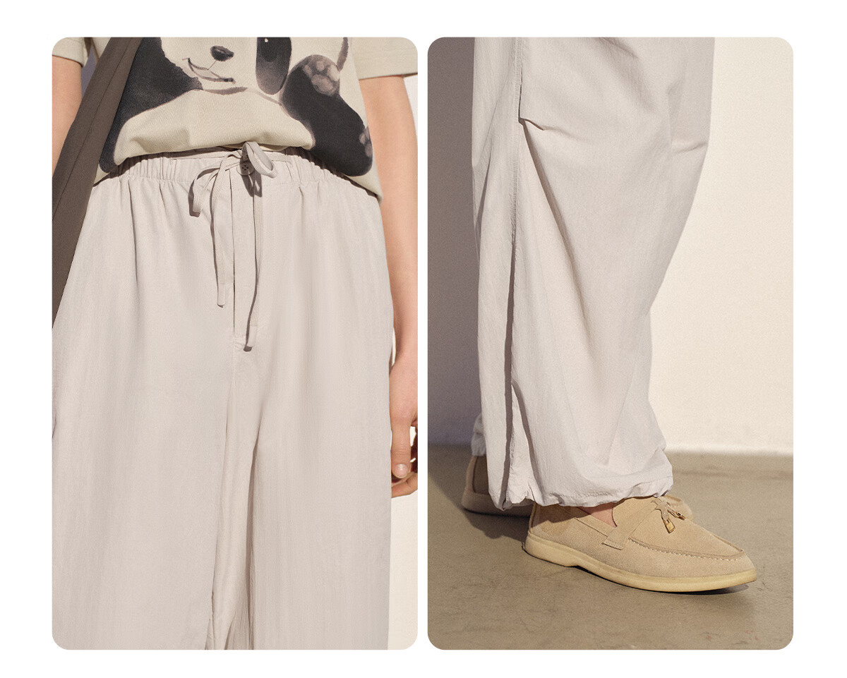 Panda Camel Series Quick-Dry Pants Summer Women's Cooling Loose Straight Casual Hiking Trousers 8147 Gray, M 11