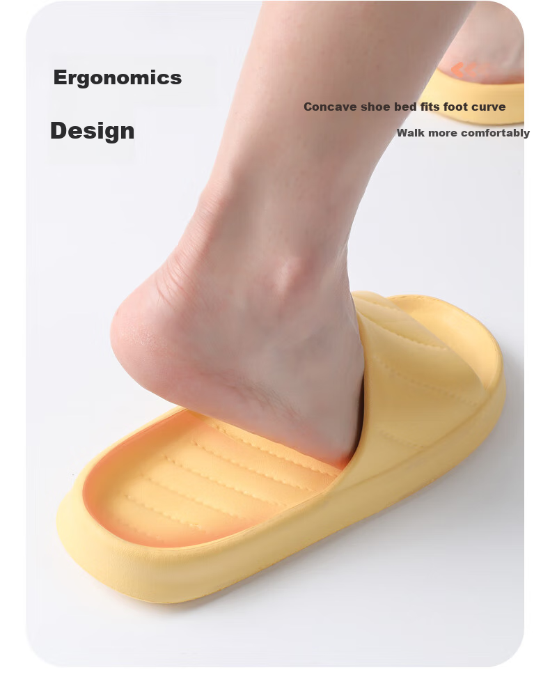 FOOTOPPO Slippers for Women And Men, Summer Home Use, Non-Slip Couple's Indoor Thick-Soled Bathroom Slide Sandals 7