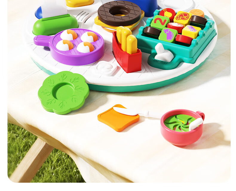Auby Camping Picnic Peg Board House Toy, Educational Playset for 1-3 Year Olds, Early Learning Pretend Play, First Birthday Gift 3