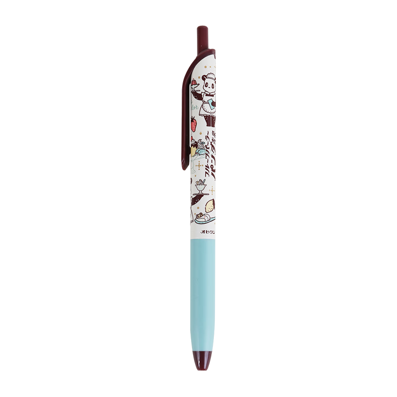 KOKUYO OB1TOY Collaboration Panda Store Campus Retractable Gel Pen, 0.5mm Black Ink, Signing Pen, Exam Pen, Brown, 1 Piece, WSG-PR0M3065